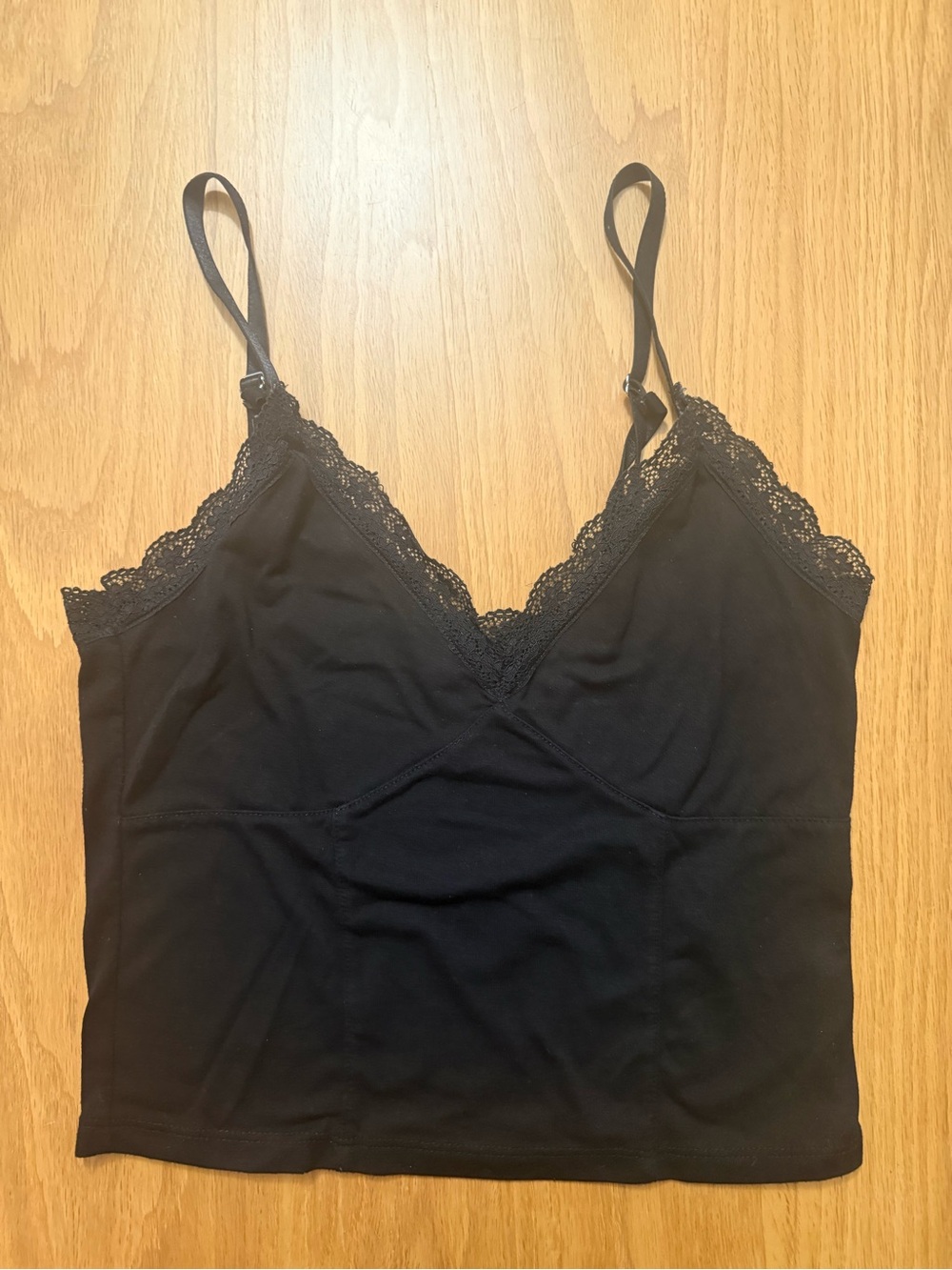 H&M Black Lace-Trim Cami